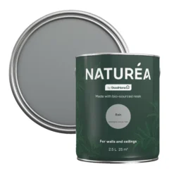 GoodHome Naturéa Rain Velvet Matt Wall Paint, 2.5L
