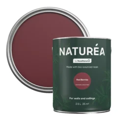 GoodHome Naturéa Red Berries Velvet Matt Emulsion Paint, 2.5L