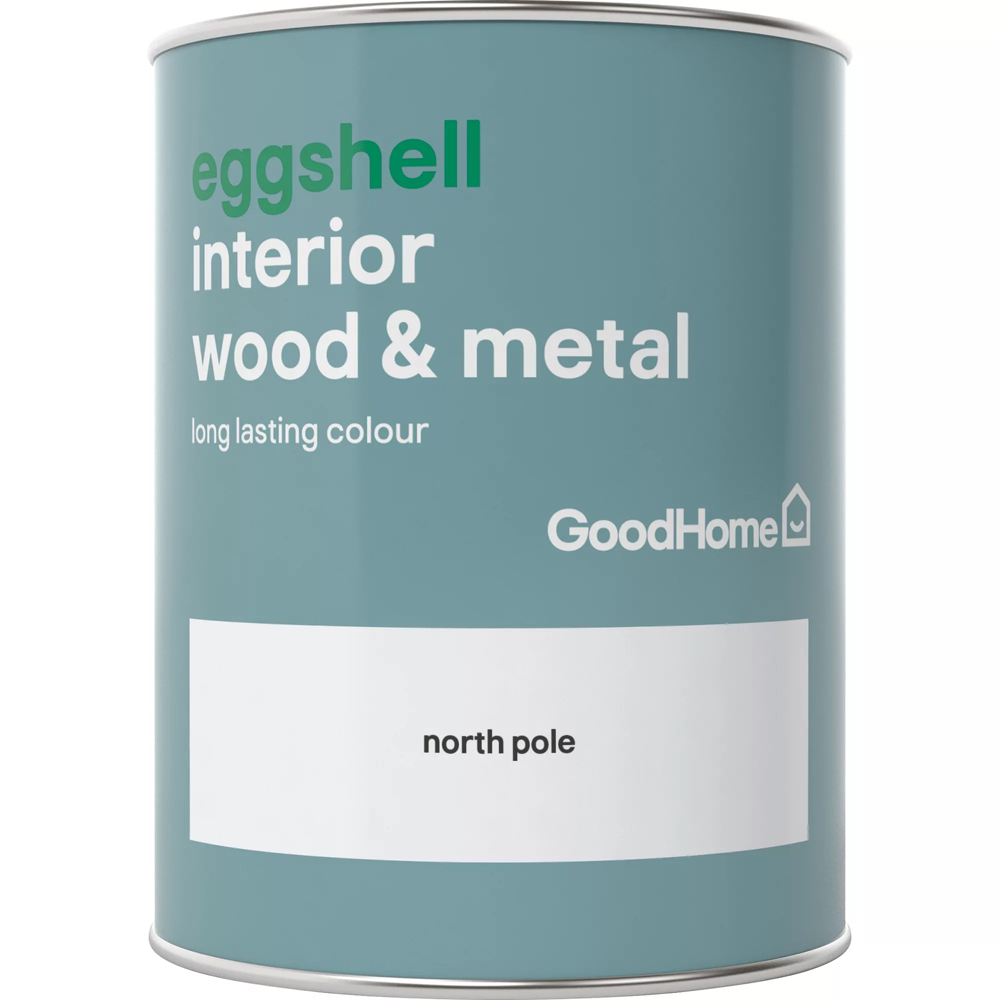 GoodHome North Pole Eggshell Metal & Wood Paint, 750ml 2 GoodHome North Pole Eggshell Metal & Wood Paint, 750ml - Image 2