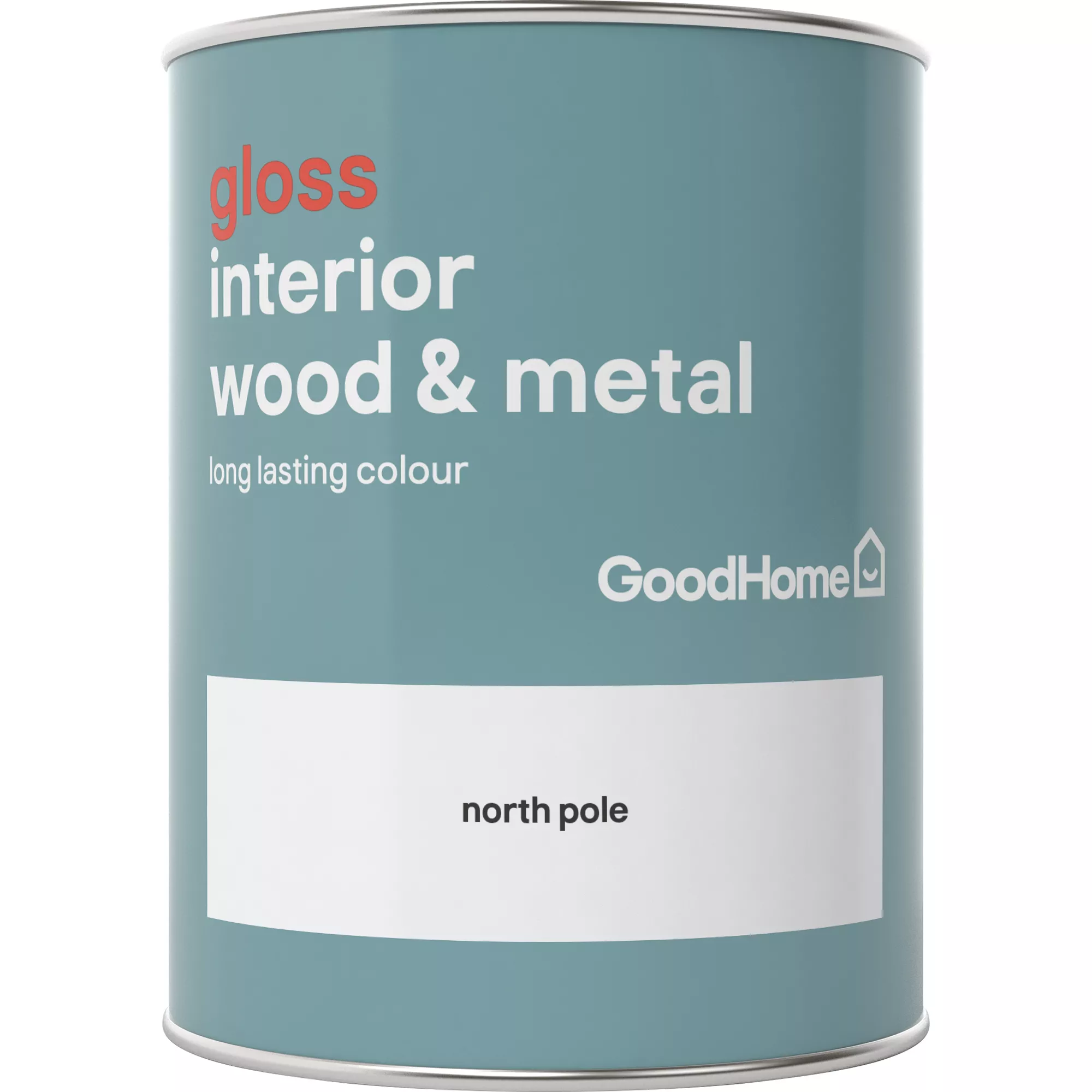 GoodHome North Pole Gloss Metal & Wood Paint, 750ml 2 GoodHome North Pole Gloss Metal & Wood Paint, 750ml - Image 2