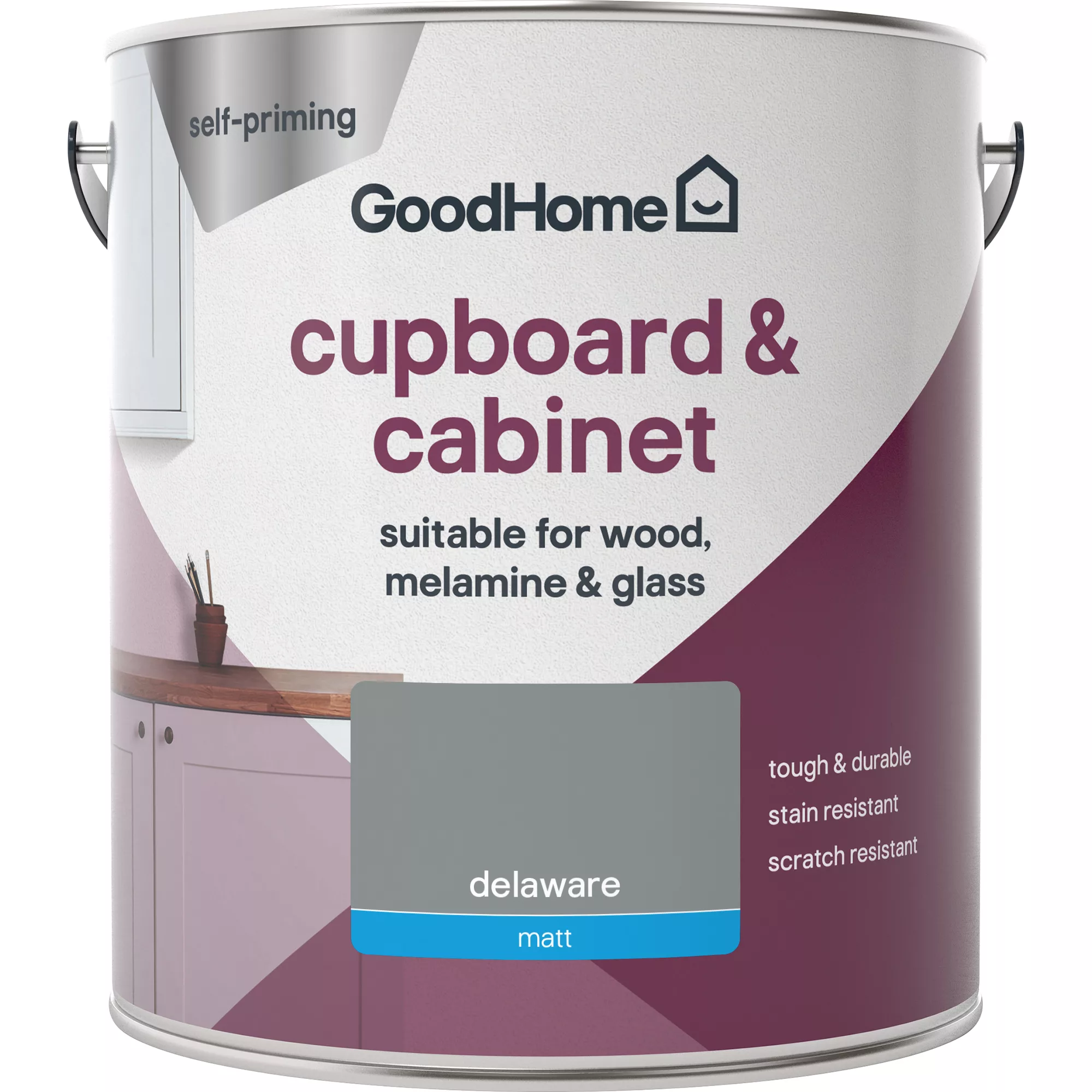 GoodHome Renovation Delaware Matt Cupboard & Cabinet Paint, 2L 2 GoodHome Renovation Delaware Matt Cupboard & Cabinet Paint, 2L - Image 2