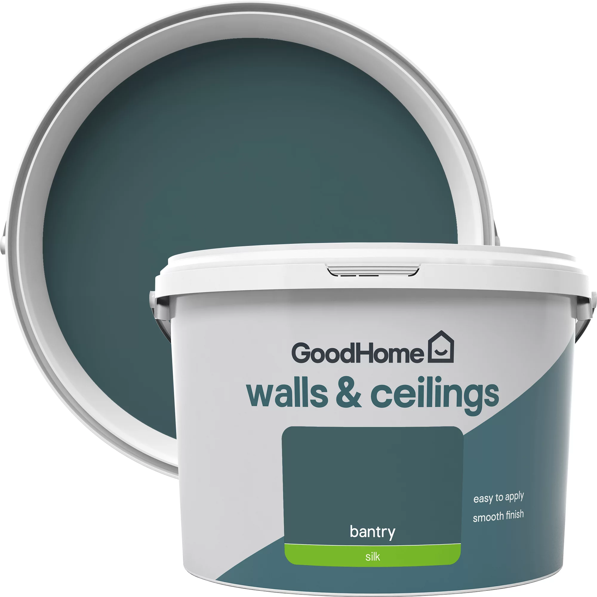 GoodHome Walls & Ceilings Bantry Silk Emulsion Paint, 2.5L 1 GoodHome Walls & Ceilings Bantry Silk Emulsion Paint, 2.5L
