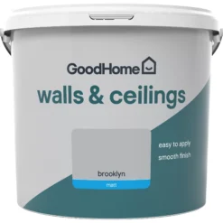 GoodHome Walls & Ceilings Brooklyn Matt Emulsion Paint, 5L 4 GoodHome Walls & Ceilings Brooklyn Matt Emulsion Paint, 5L -Trade Point goodhome walls ceilings brooklyn matt emulsion paint 5l3663602596318 02c