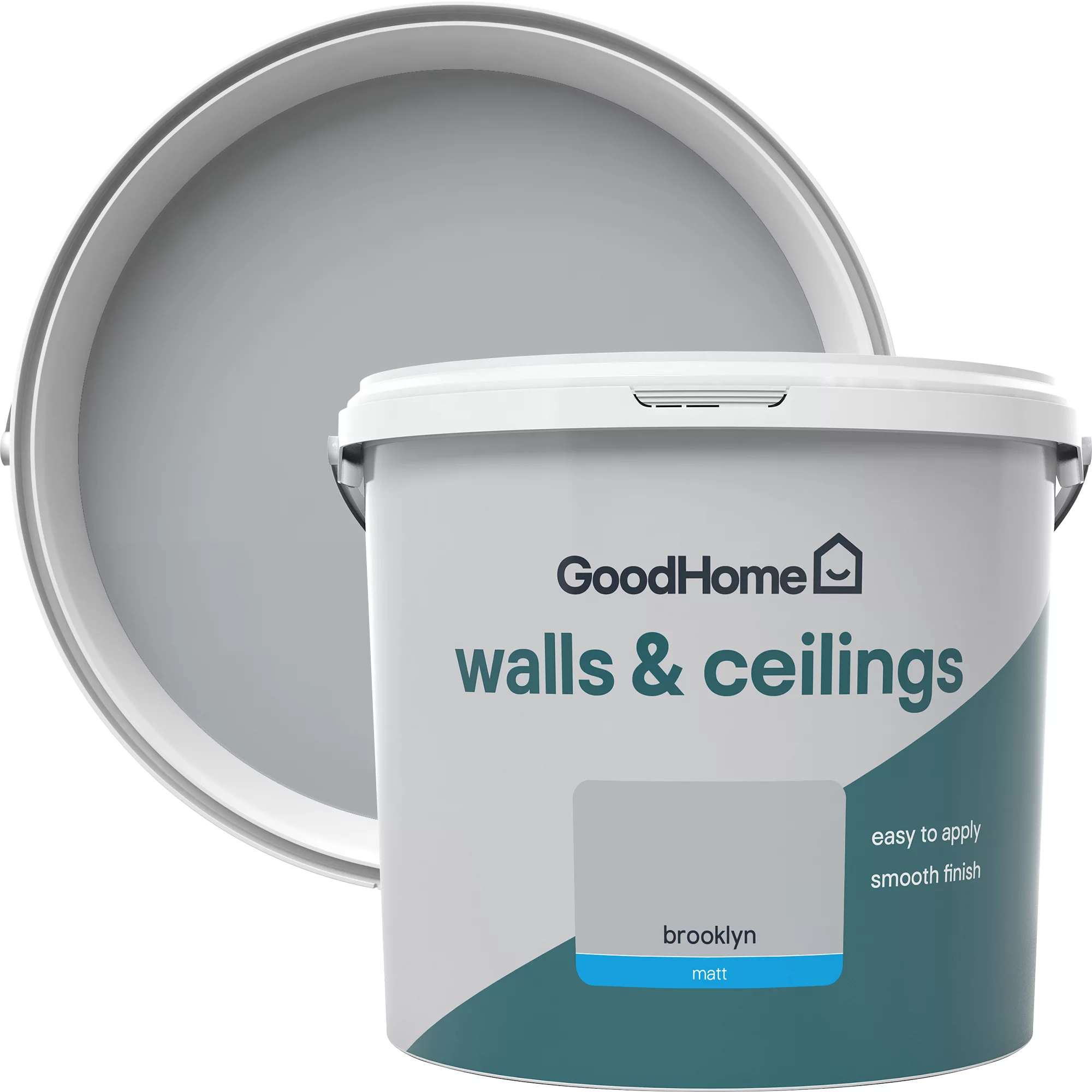GoodHome Walls & Ceilings Brooklyn Matt Emulsion Paint, 5L 1 GoodHome Walls & Ceilings Brooklyn Matt Emulsion Paint, 5L