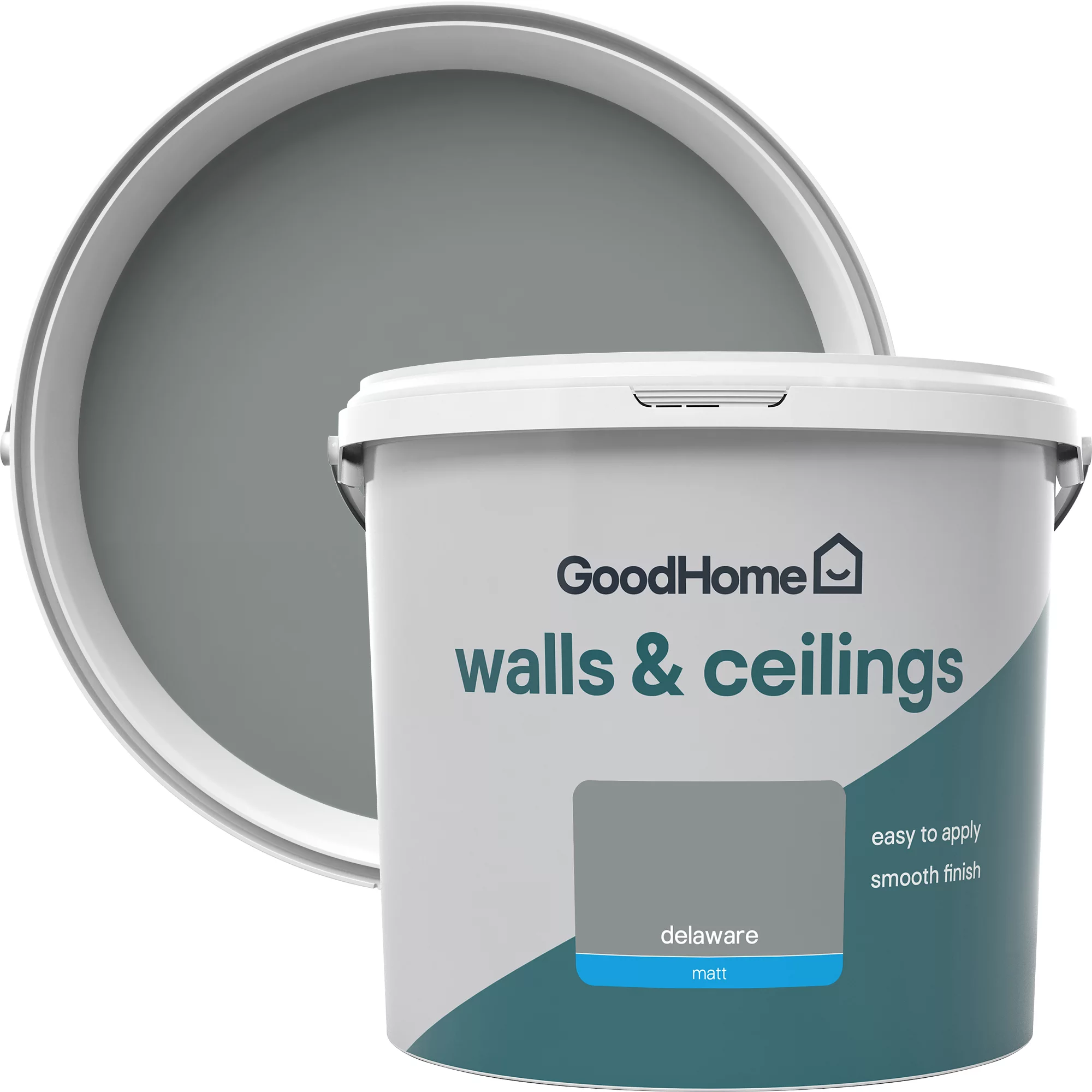 GoodHome Walls & Ceilings Delaware Matt Emulsion Paint, 5L 1 GoodHome Walls & Ceilings Delaware Matt Emulsion Paint, 5L