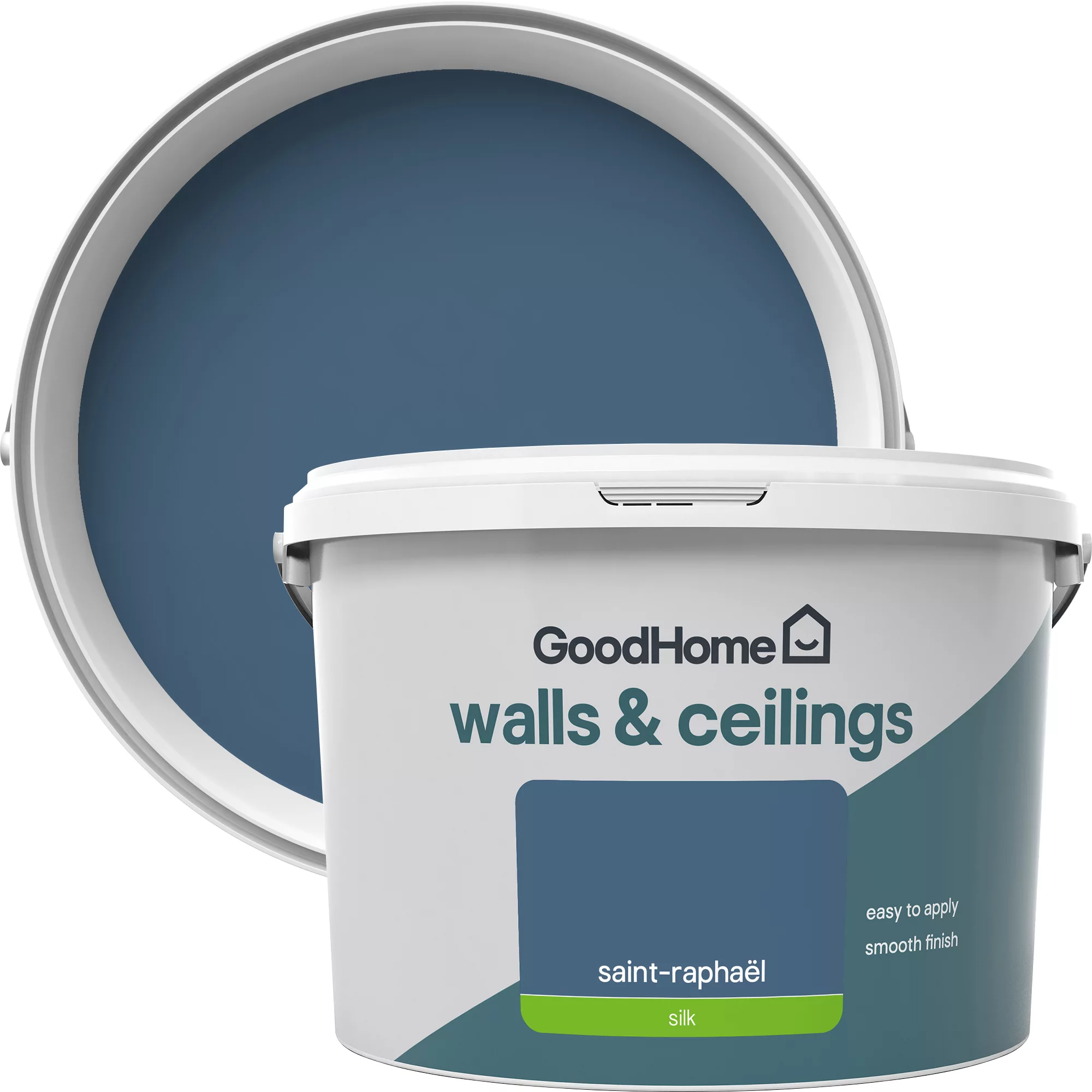 GoodHome Walls & Ceilings Saint-raphaël Silk Emulsion Paint, 2.5L 1 GoodHome Walls & Ceilings Saint-raphaël Silk Emulsion Paint, 2.5L