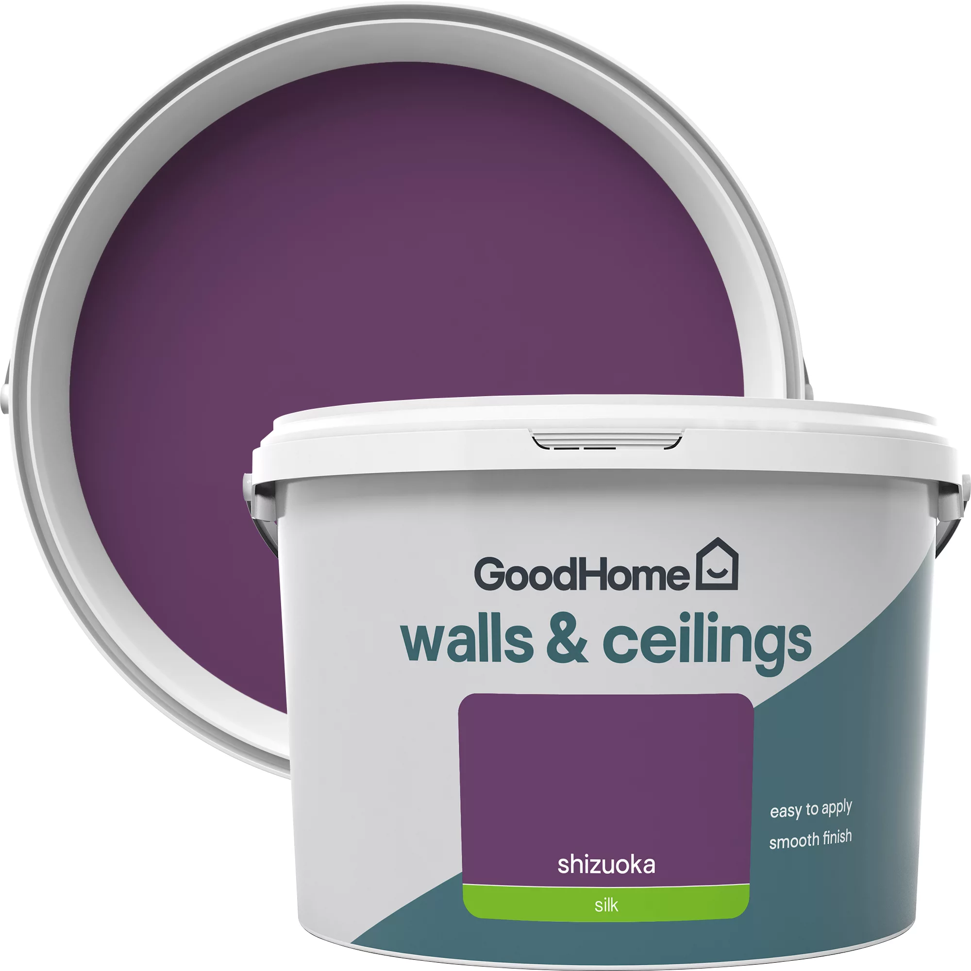 GoodHome Walls & Ceilings Shizuoka Silk Emulsion Paint, 2.5L 1 GoodHome Walls & Ceilings Shizuoka Silk Emulsion Paint, 2.5L