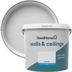 GoodHome Walls & Ceilings Whistler Matt Emulsion Paint, 5L