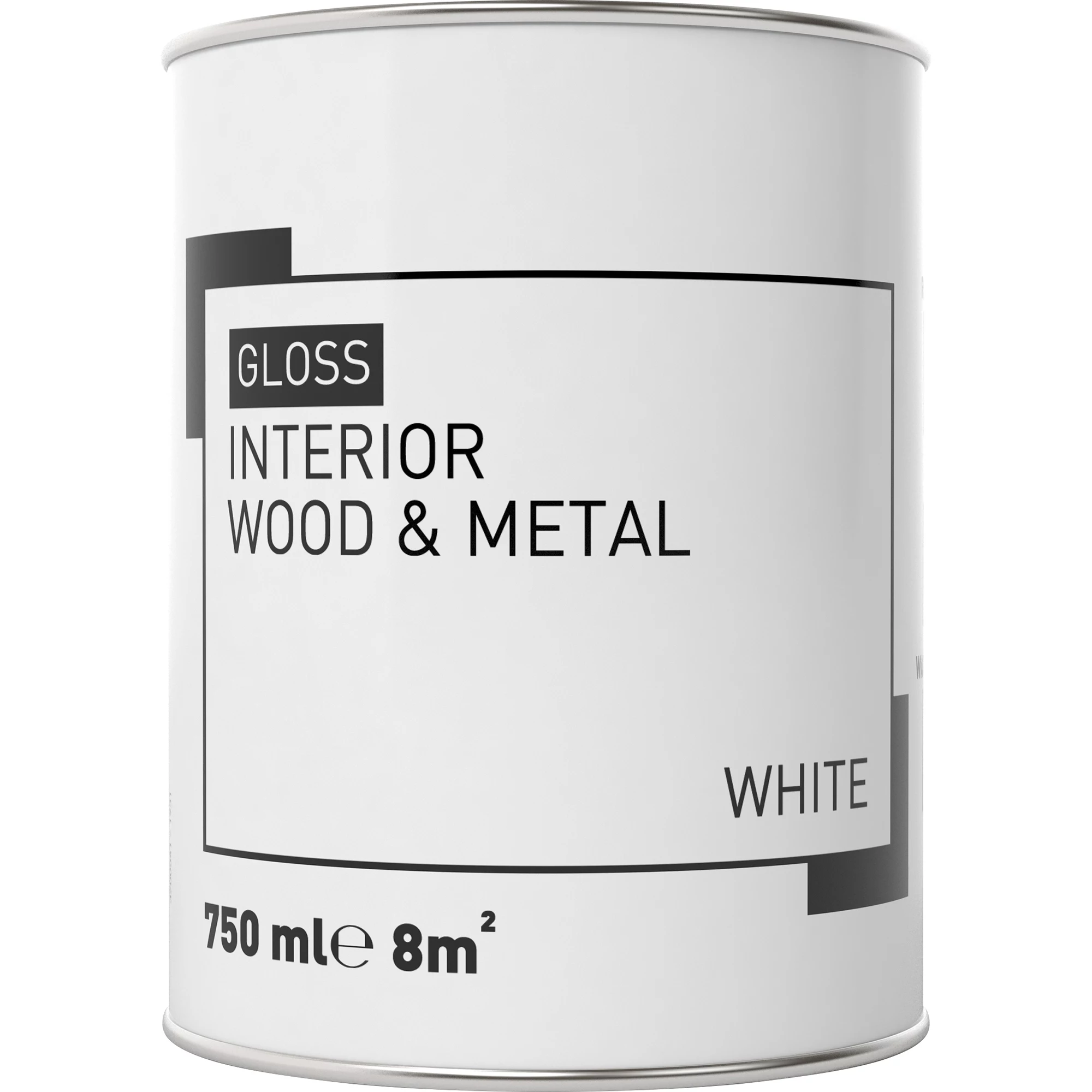 Interior White Gloss Metal & Wood Paint, 750ml 1 Interior White Gloss Metal & Wood Paint, 750ml