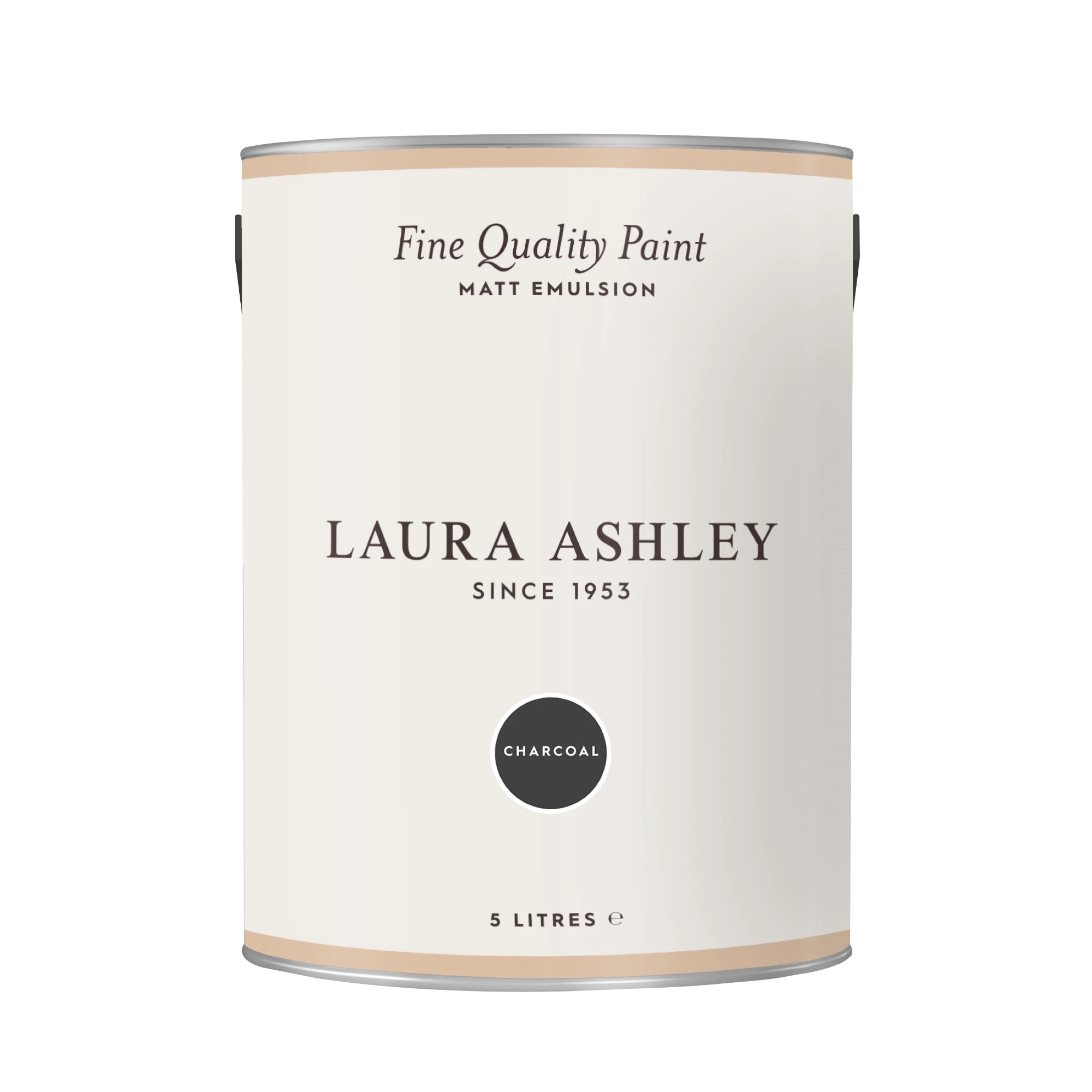 Laura Ashley Charcoal Matt Emulsion Paint, 5L 2 Laura Ashley Charcoal Matt Emulsion Paint, 5L - Image 2