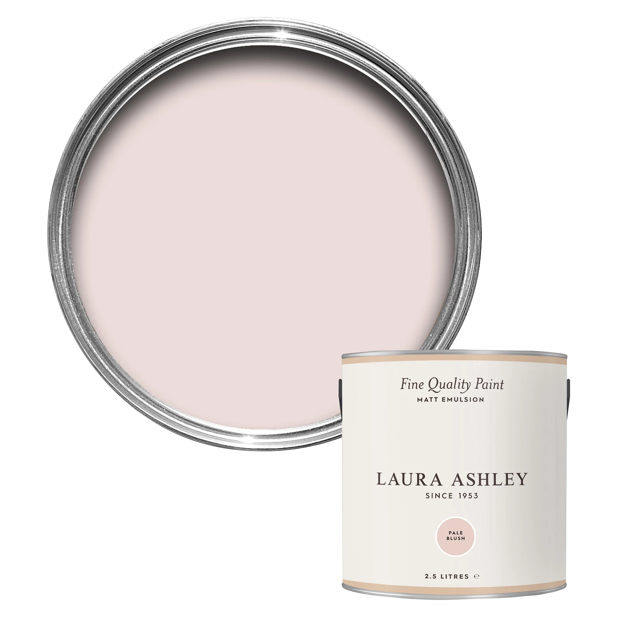 Laura Ashley Pale Blush Matt Emulsion Paint, 2.5L 1 Laura Ashley Pale Blush Matt Emulsion Paint, 2.5L