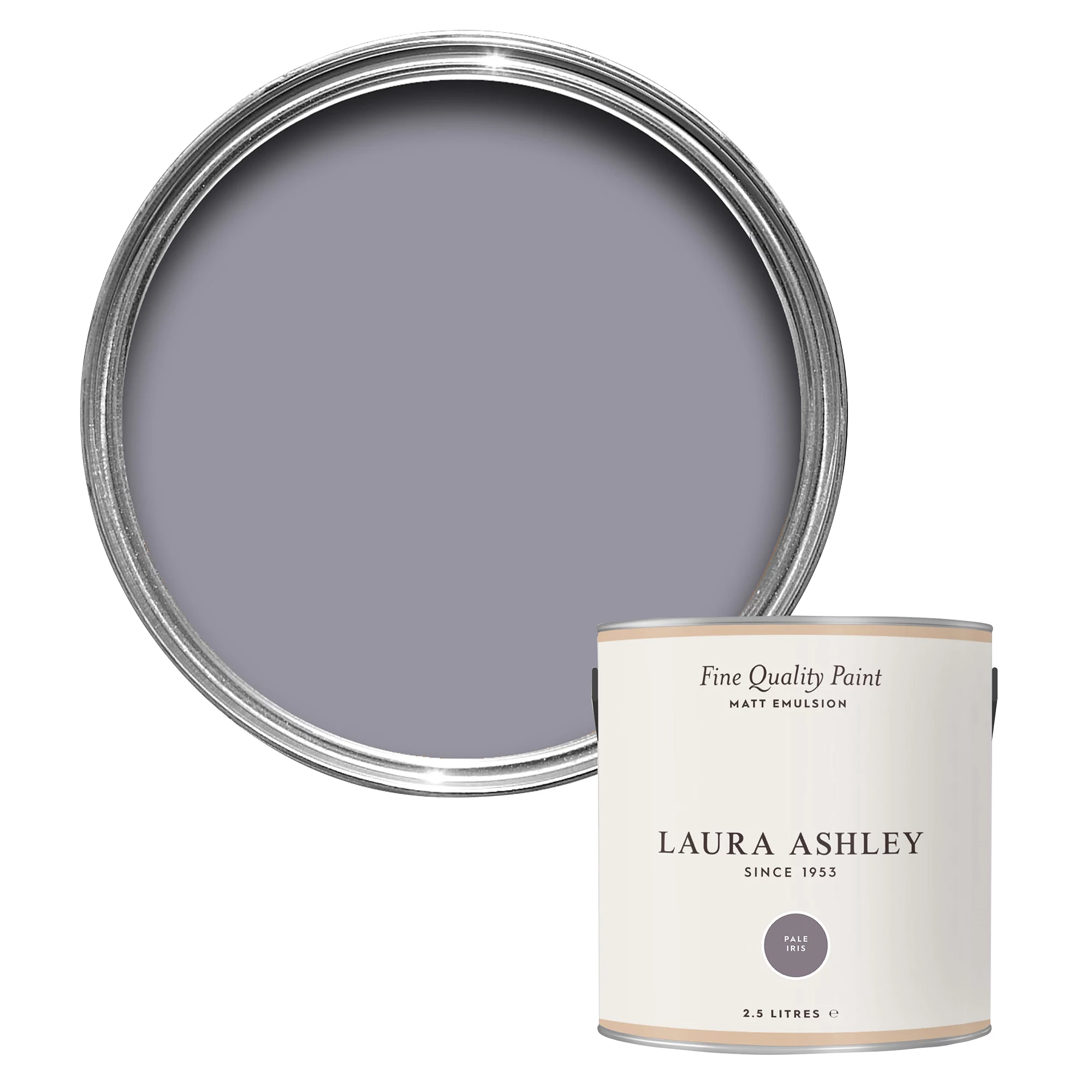 Laura Ashley Pale Iris Matt Emulsion Paint, 2.5L 1 Laura Ashley Pale Iris Matt Emulsion Paint, 2.5L