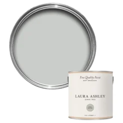 Laura Ashley Soft Silver Matt Emulsion Paint, 2.5L