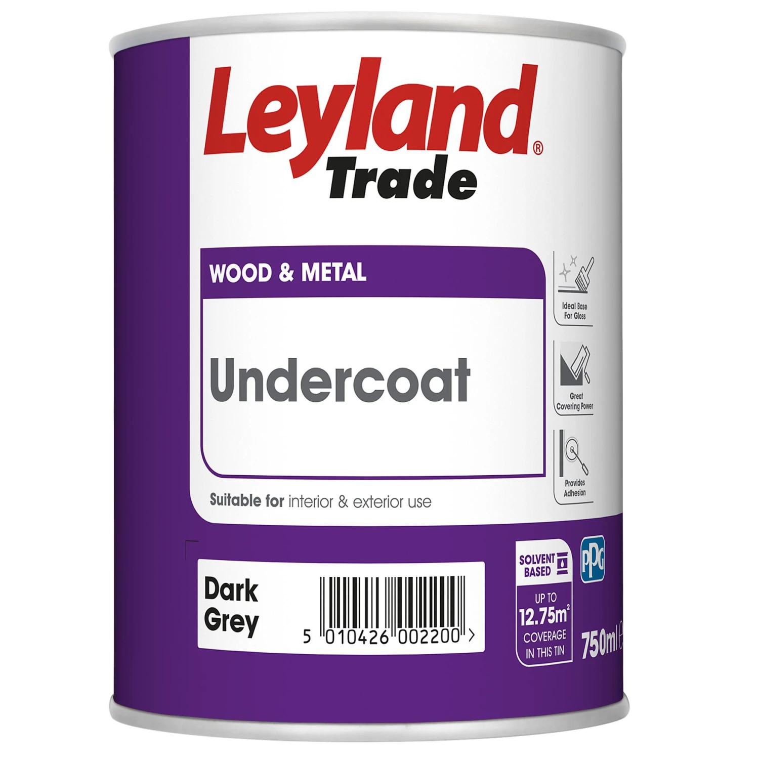 Leyland Trade Dark Grey Metal & Wood Undercoat, 750ml 1 Leyland Trade Dark Grey Metal & Wood Undercoat, 750ml