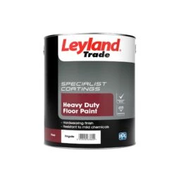Leyland Trade Heavy Duty Frigate Grey Satinwood Floor Paint, 5L