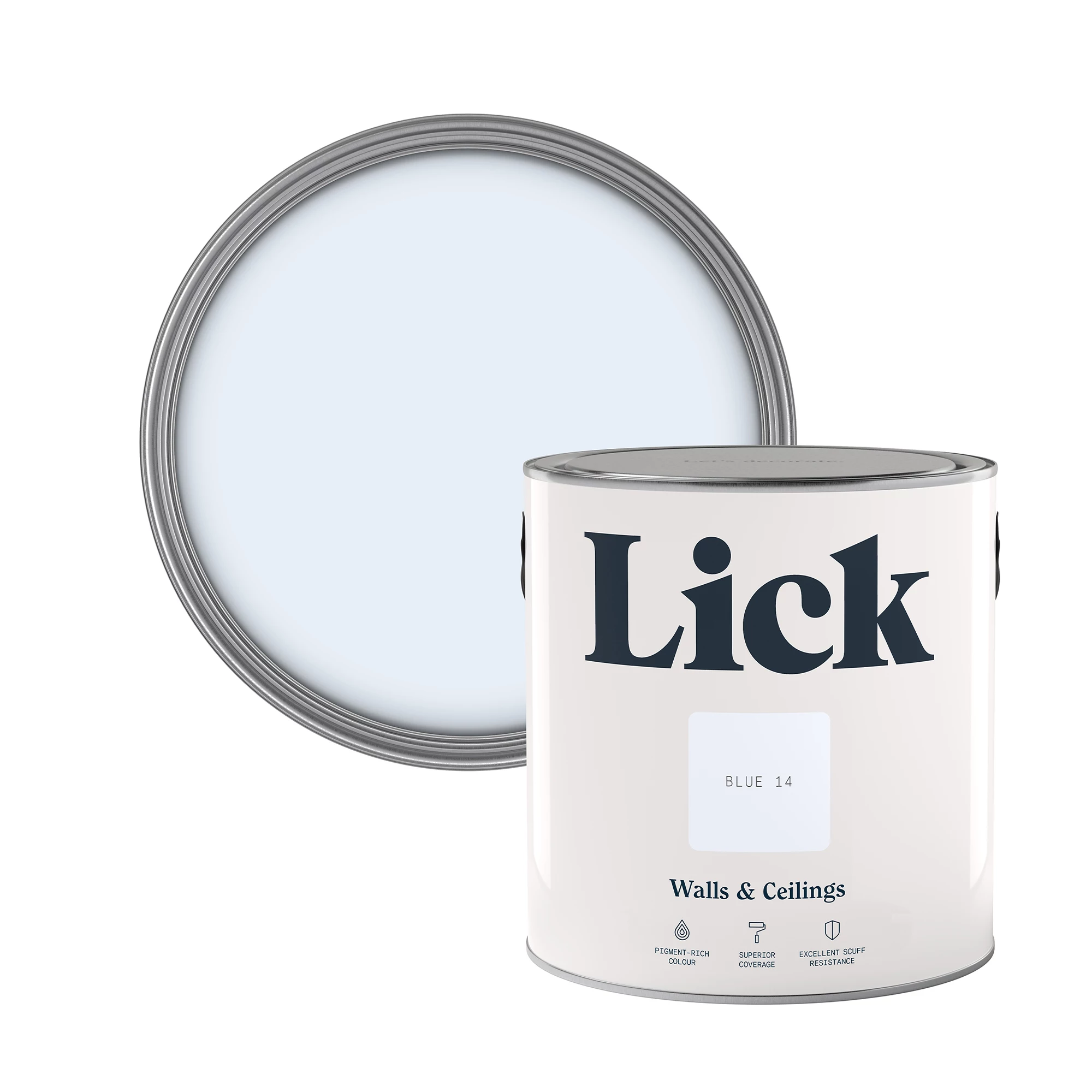 Lick Blue 14 Matt Emulsion Paint, 2.5L 1 Lick Blue 14 Matt Emulsion Paint, 2.5L