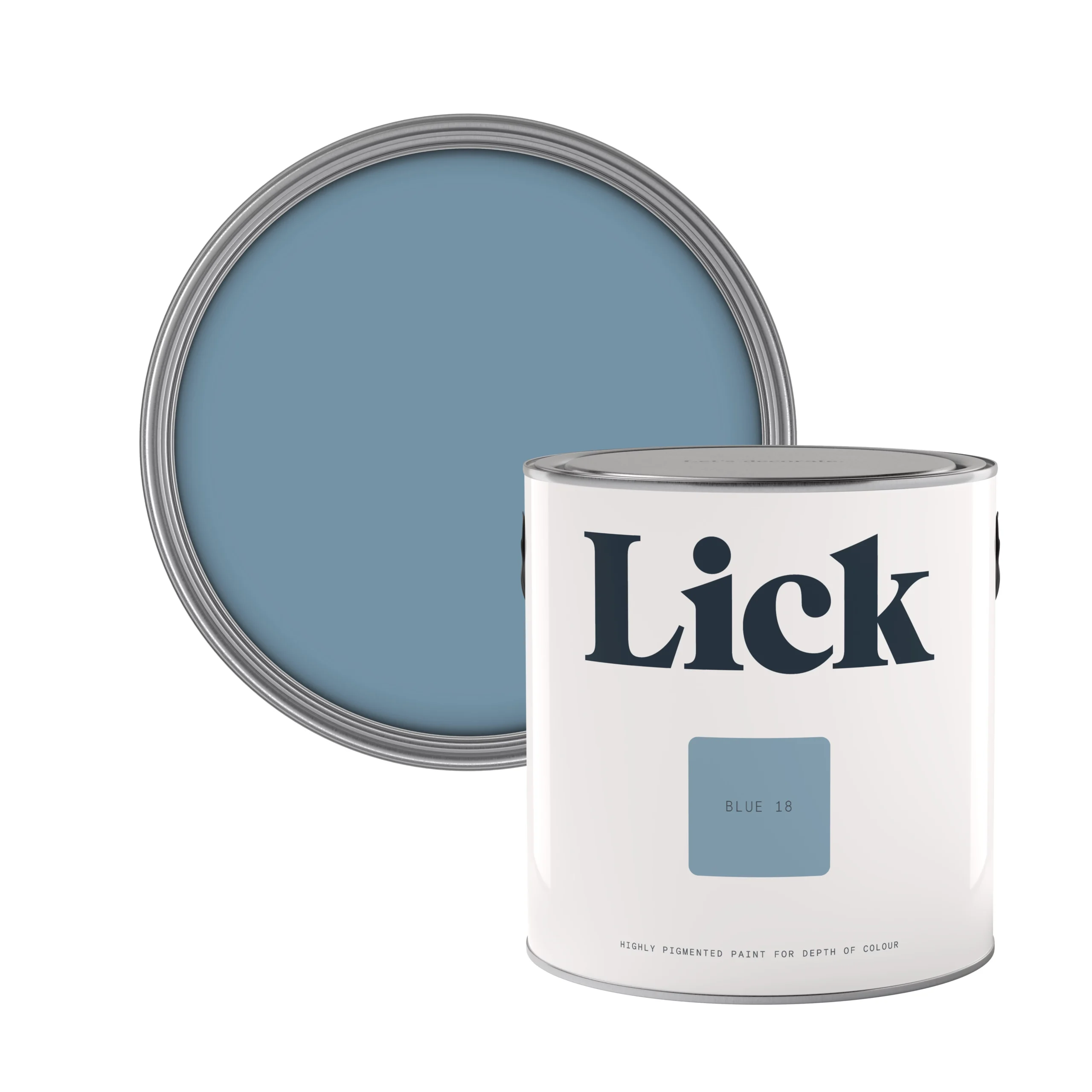 Lick Blue 18 Eggshell Emulsion Paint, 2.5L 1 Lick Blue 18 Eggshell Emulsion Paint, 2.5L