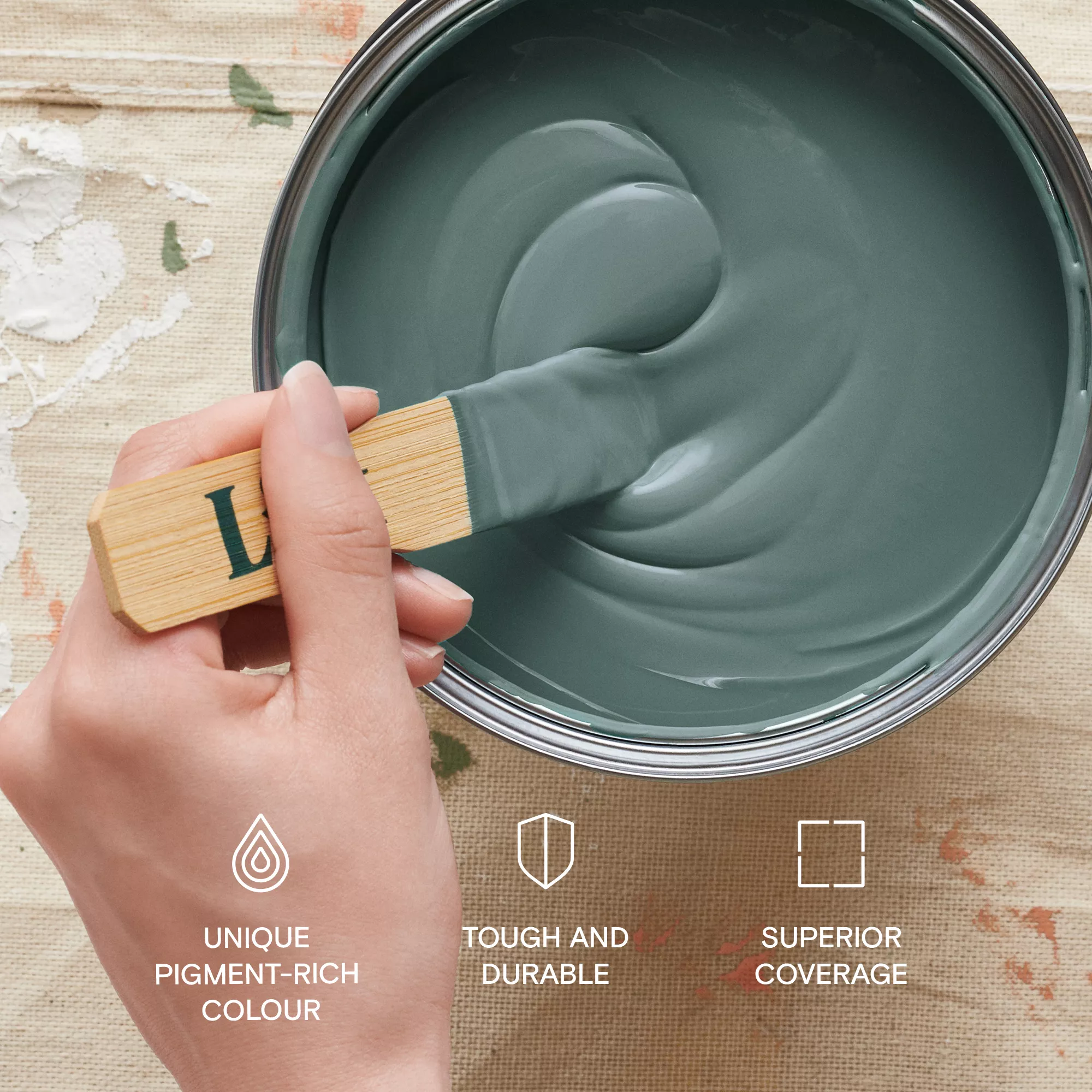 Lick Green 04 Matt Emulsion Paint, 2.5L 8 Lick Green 04 Matt Emulsion Paint, 2.5L - Image 8