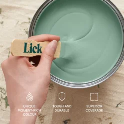 Lick Green 15 Eggshell Emulsion Paint, 2.5L -Trade Point lick green 15 eggshell emulsion paint 2 5l5060932641509 05i bq