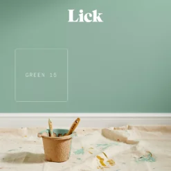 Lick Green 15 Eggshell Emulsion Paint, 2.5L -Trade Point lick green 15 eggshell emulsion paint 2 5l5060932641509 06i bq