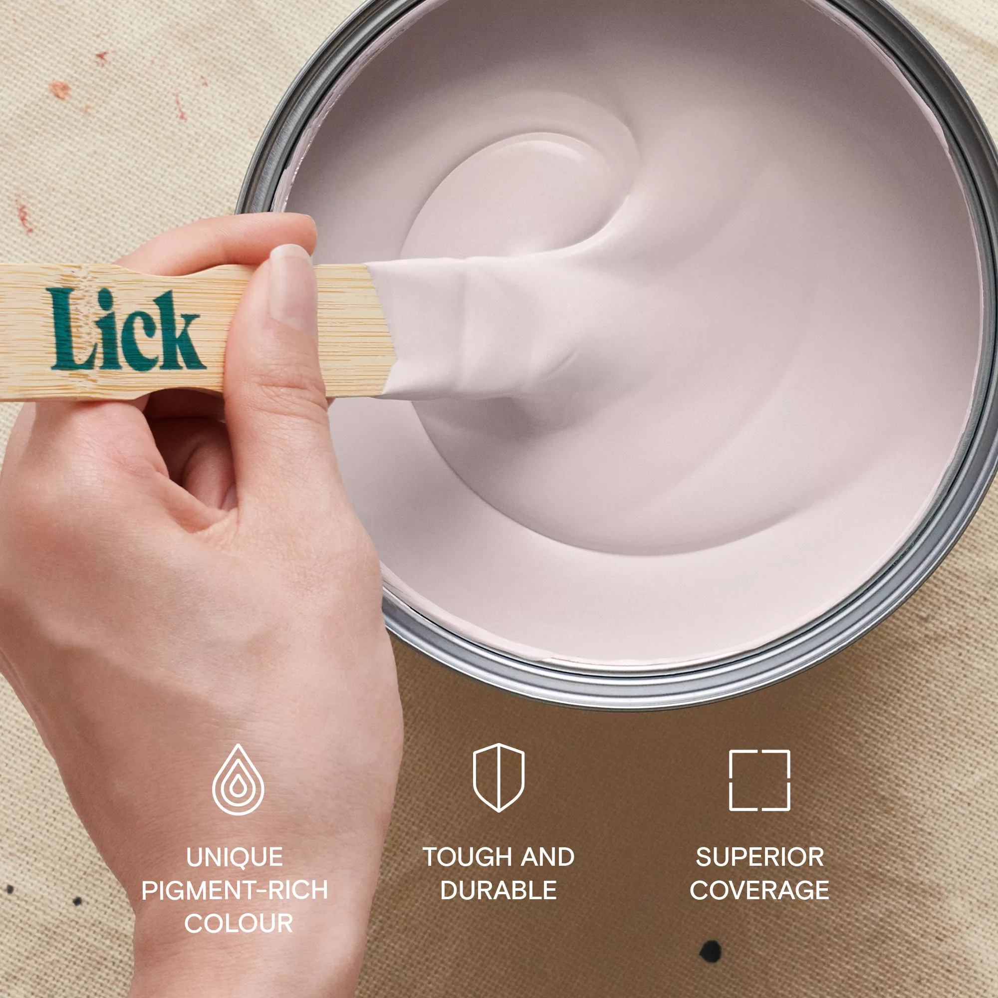Lick Pink 04 Eggshell Emulsion Paint, 2.5L 6 Lick Pink 04 Eggshell Emulsion Paint, 2.5L - Image 6