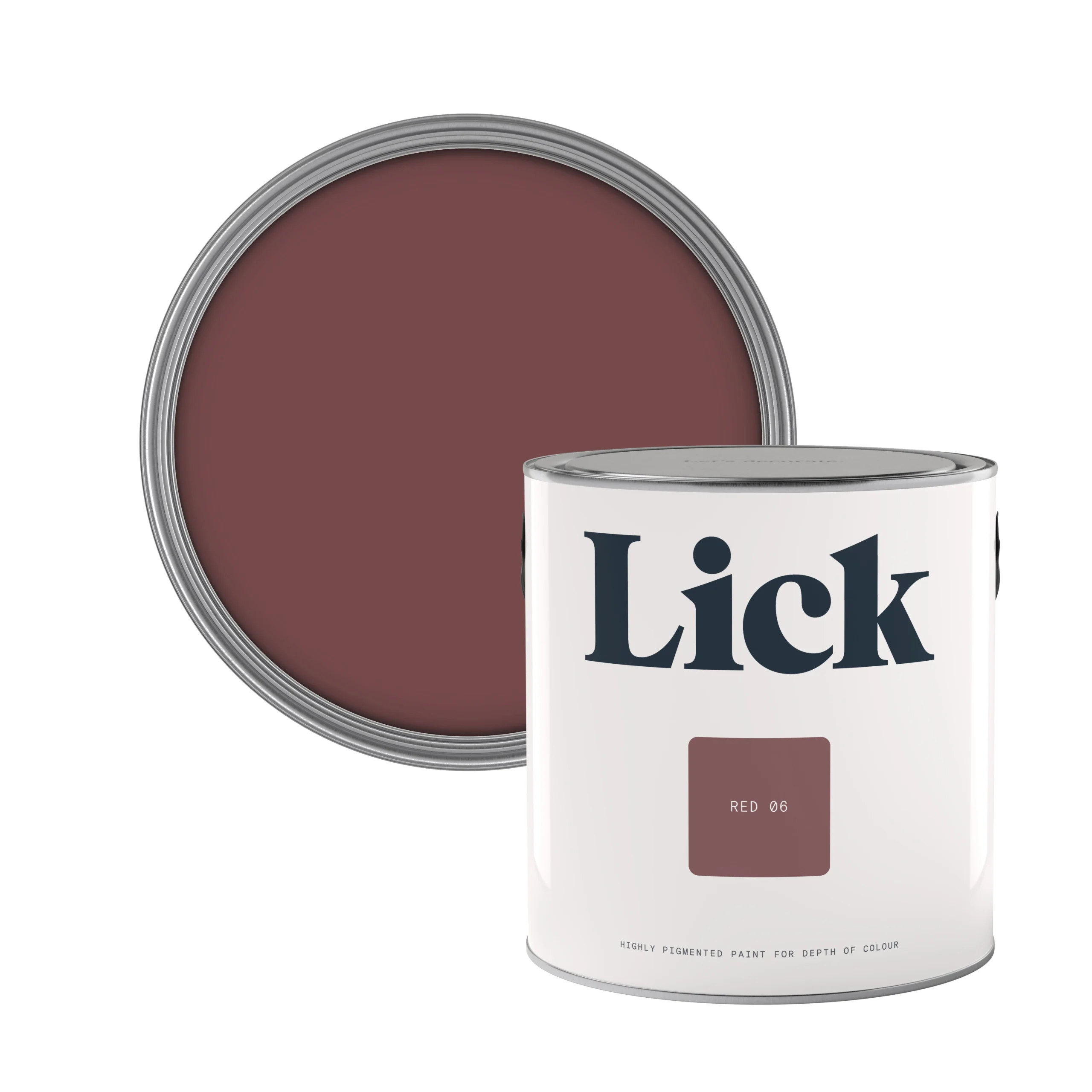 Lick Red 06 Eggshell Emulsion Paint, 2.5L 1 Lick Red 06 Eggshell Emulsion Paint, 2.5L