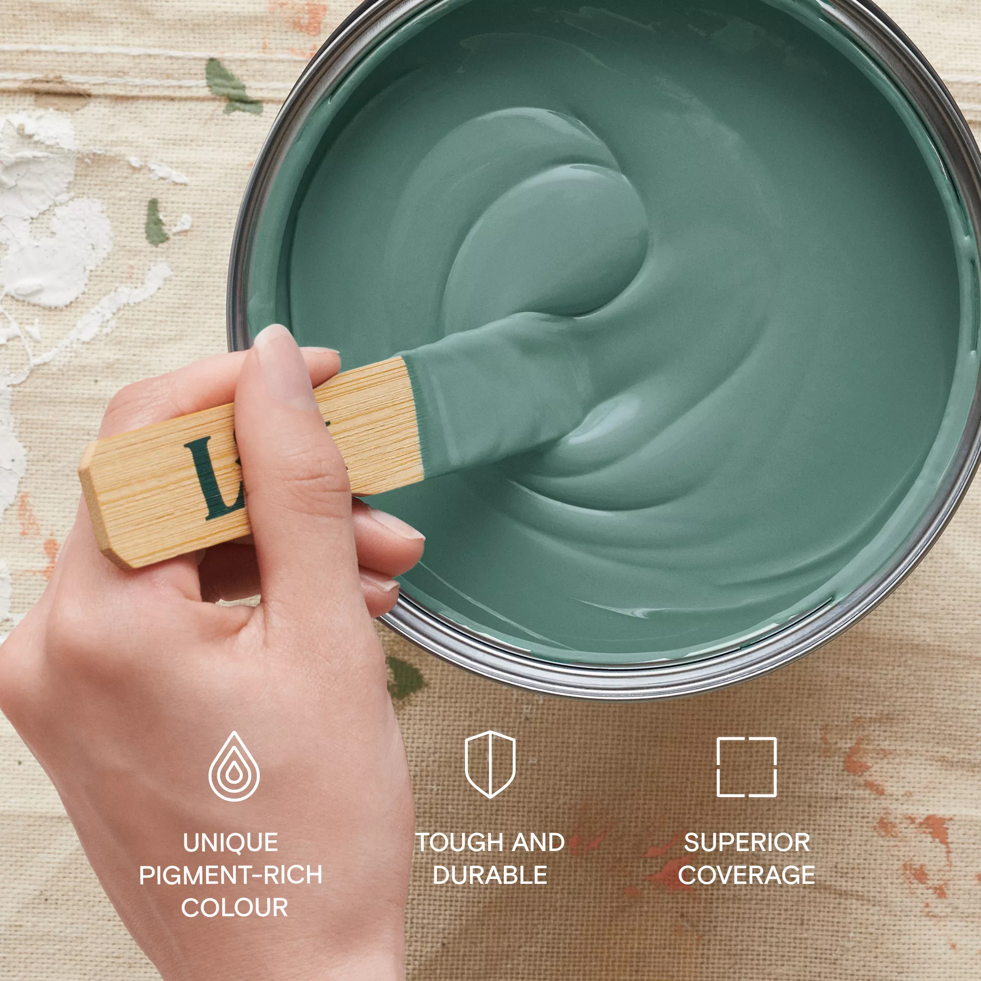 Lick Teal 05 Eggshell Emulsion Paint, 2.5L 6 Lick Teal 05 Eggshell Emulsion Paint, 2.5L - Image 6