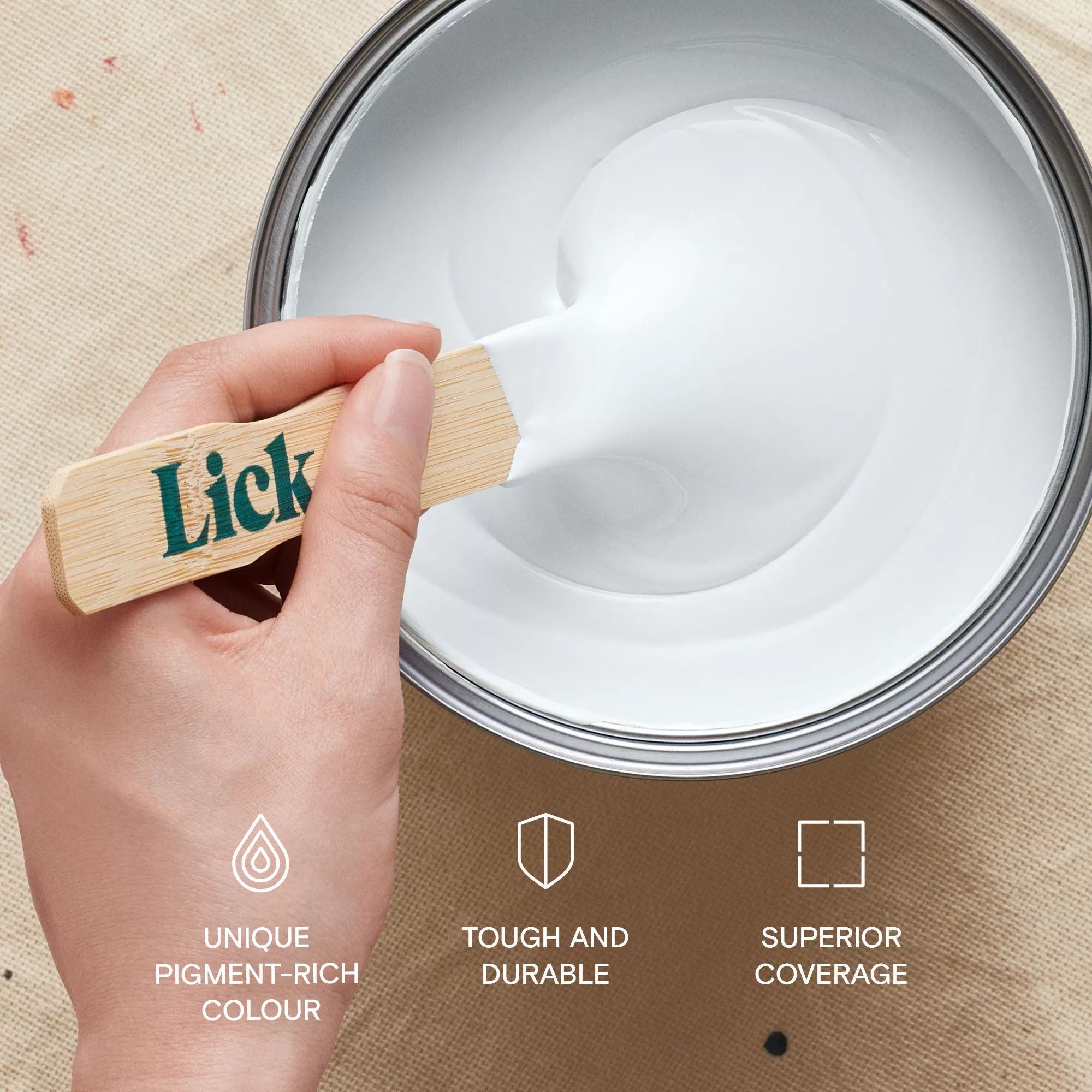 Lick White 10 Eggshell Emulsion Paint, 2.5L 6 Lick White 10 Eggshell Emulsion Paint, 2.5L - Image 6