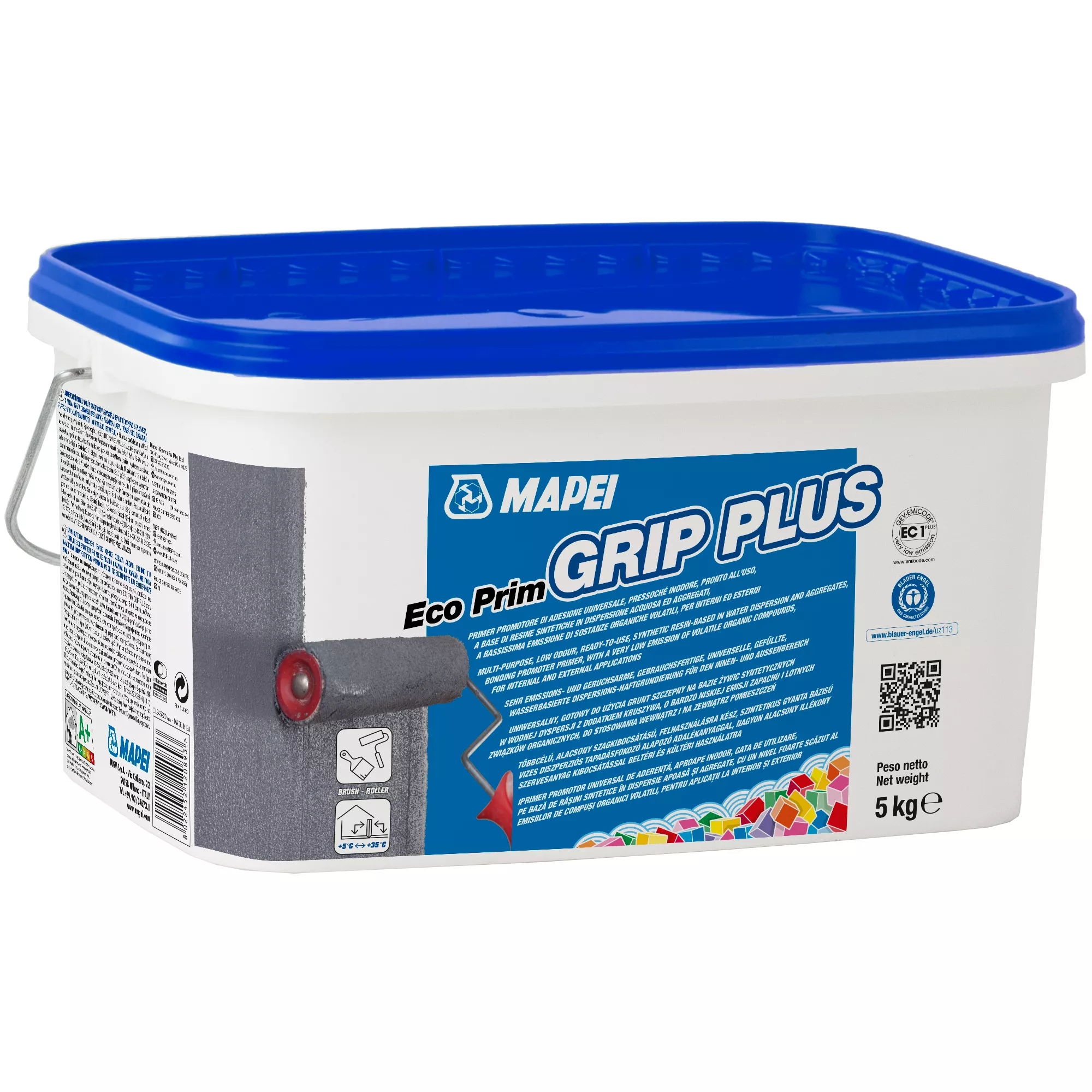 Mapei Eco Grip Plus Grey Primer, 5L, 5kg Plastic Tub 1 Mapei Eco Grip Plus Grey Primer, 5L, 5kg Plastic Tub