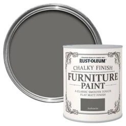Rust-Oleum Anthracite Chalky Effect Matt Furniture Paint, 750ml