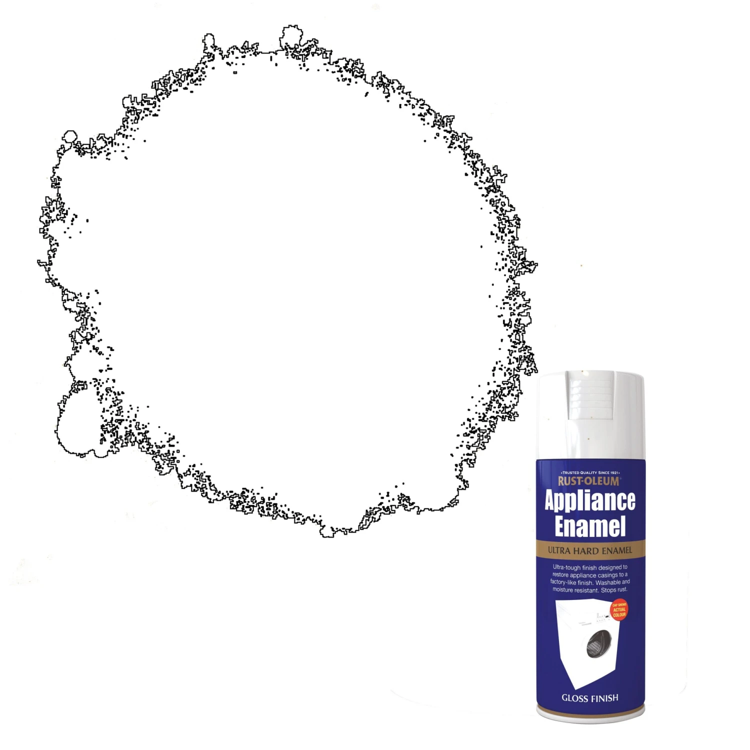 Rust-Oleum Appliance Enamel White Gloss Spray Paint, 400ml 1 Rust-Oleum Appliance Enamel White Gloss Spray Paint, 400ml