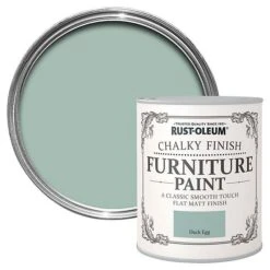 Rust-Oleum Duck Egg Chalky Effect Matt Furniture Paint, 750ml
