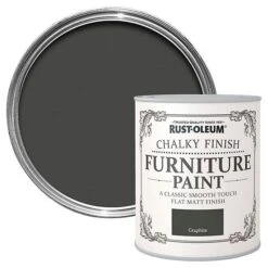 Rust-Oleum Graphite Chalky Effect Matt Furniture Paint, 750ml