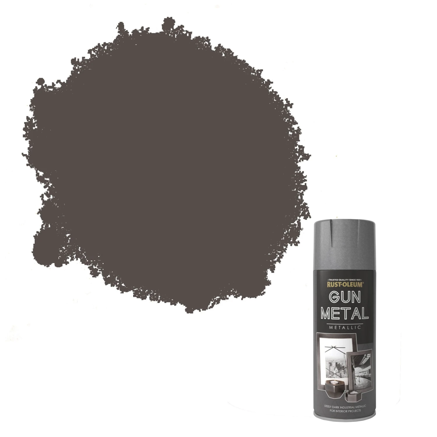 Rust-Oleum Gun Metal Metallic Effect Multi-surface Spray Paint, 400ml 1 Rust-Oleum Gun Metal Metallic Effect Multi-surface Spray Paint, 400ml
