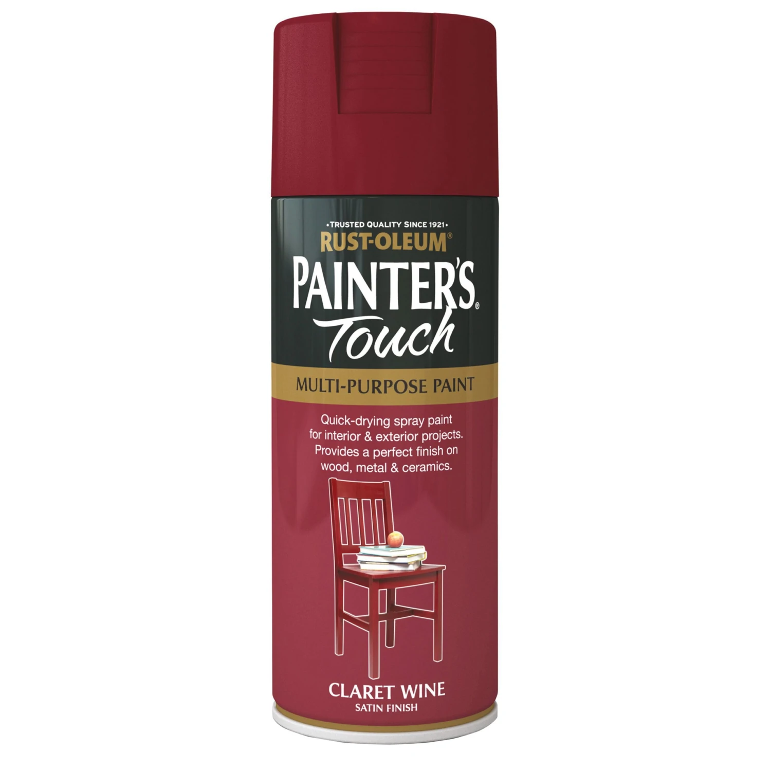 Rust-Oleum Painter's Touch Claret Wine Satinwood Multi-surface Decorative Spray Paint, 400ml 2 Rust-Oleum Painter's Touch Claret Wine Satinwood Multi-surface Decorative Spray Paint, 400ml - Image 2