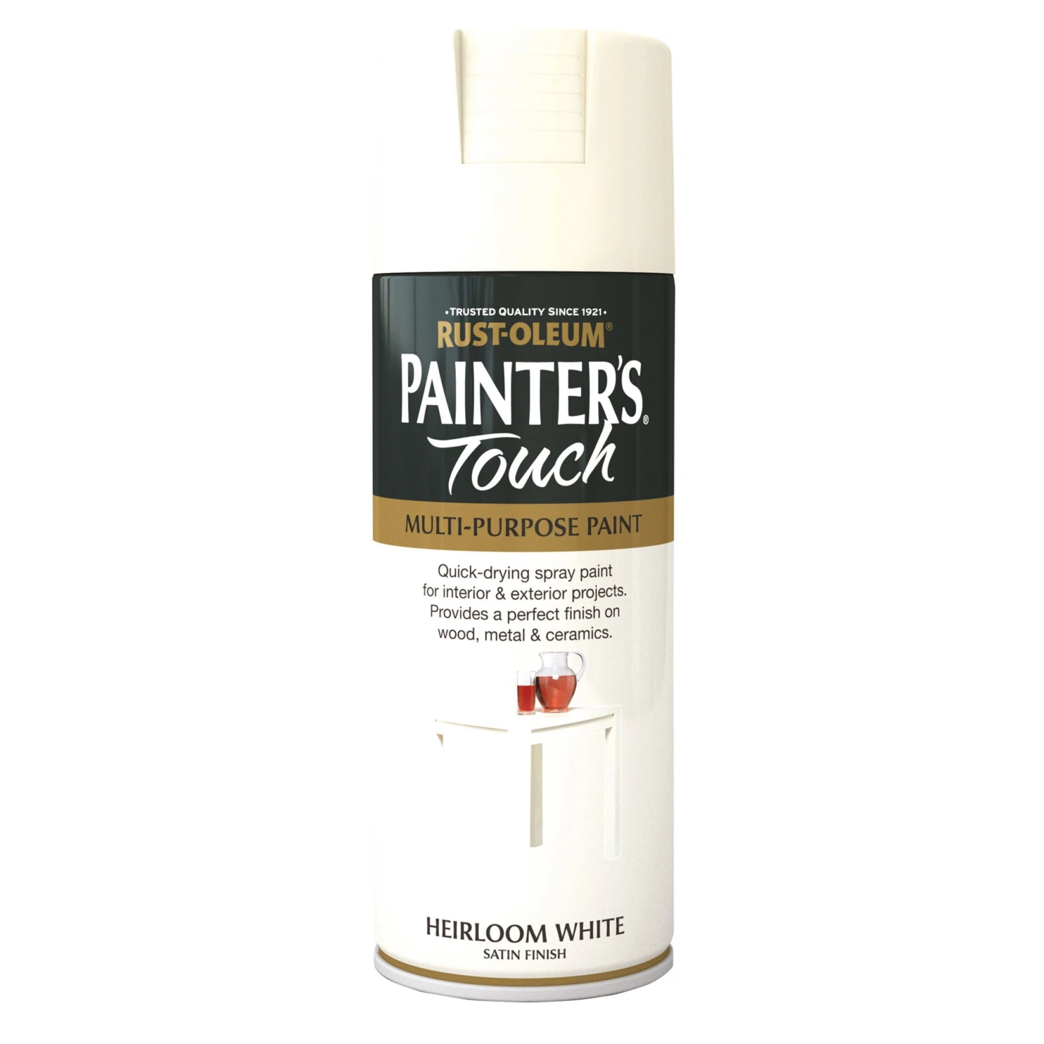 Rust-Oleum Painter's Touch Heirloom White Satinwood Multi-surface Decorative Spray Paint, 400ml 2 Rust-Oleum Painter's Touch Heirloom White Satinwood Multi-surface Decorative Spray Paint, 400ml - Image 2