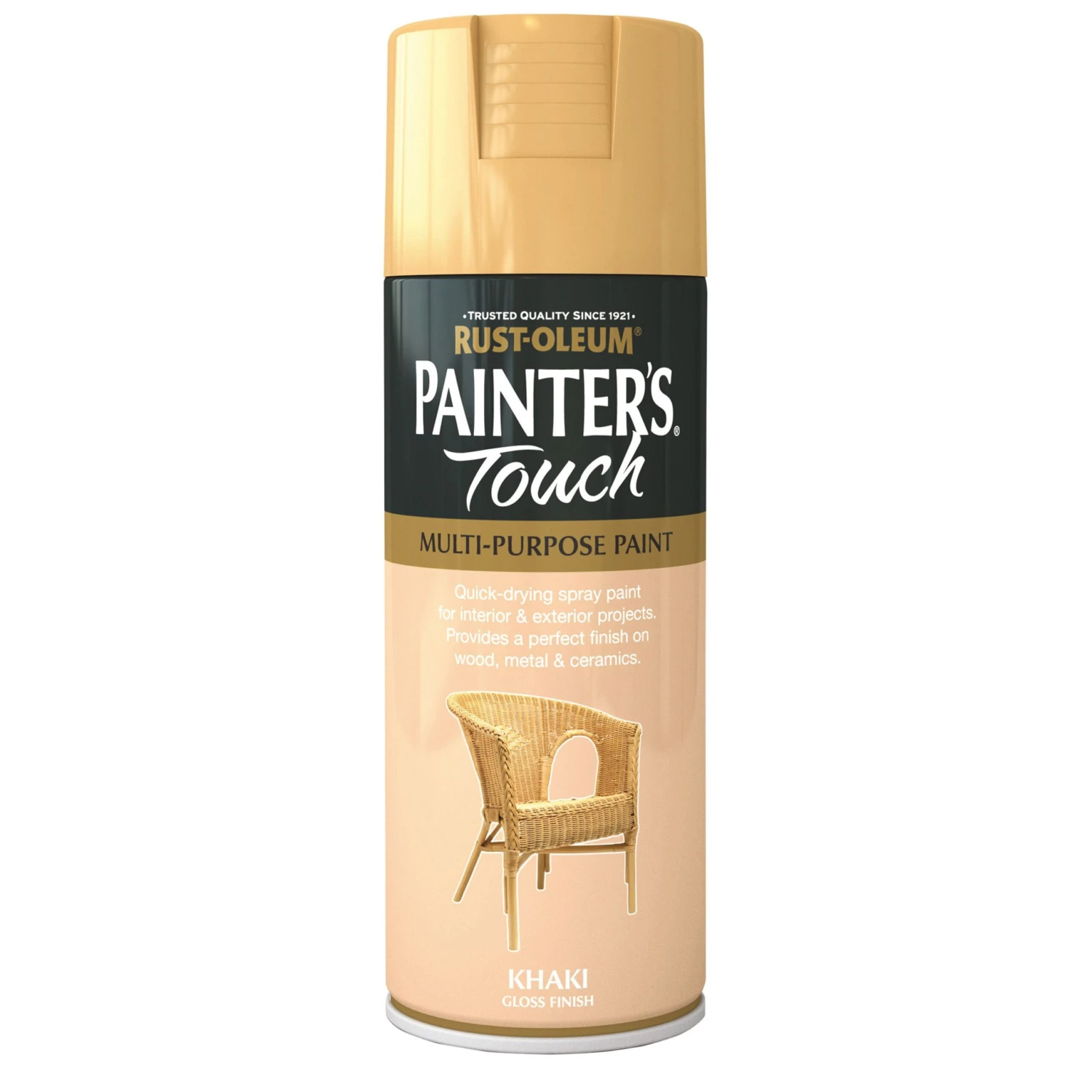 Rust-Oleum Painter's Touch Khaki Gloss Multi-surface Decorative Spray Paint, 400ml 2 Rust-Oleum Painter's Touch Khaki Gloss Multi-surface Decorative Spray Paint, 400ml - Image 2