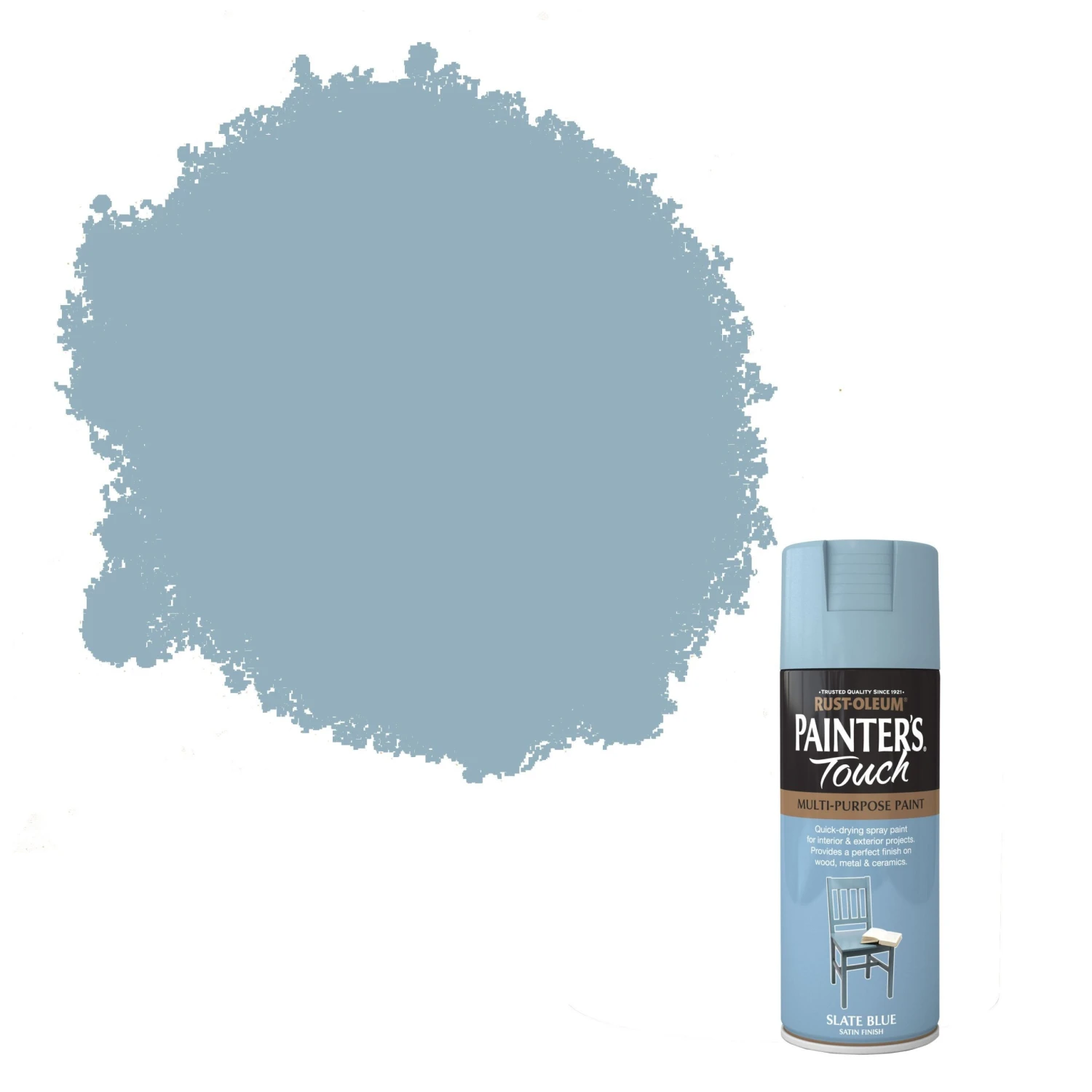 Rust-Oleum Painter's Touch Slate Blue Satinwood Multi-surface Decorative Spray Paint, 400ml 1 Rust-Oleum Painter's Touch Slate Blue Satinwood Multi-surface Decorative Spray Paint, 400ml