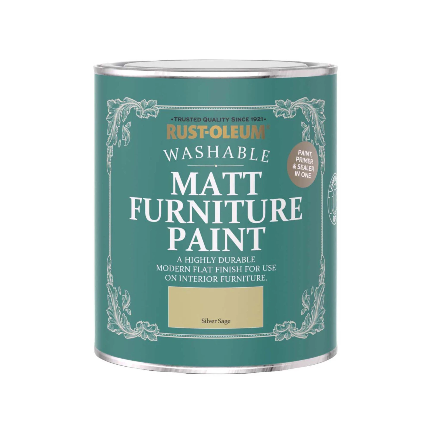Rust-Oleum Silver Sage Matt Furniture Paint, 750ml 3 Rust-Oleum Silver Sage Matt Furniture Paint, 750ml - Image 3