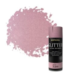 Rust-Oleum Ultra Shimmer Rose Glitter Effect Multi-surface Topcoat Spray Paint, 400ml