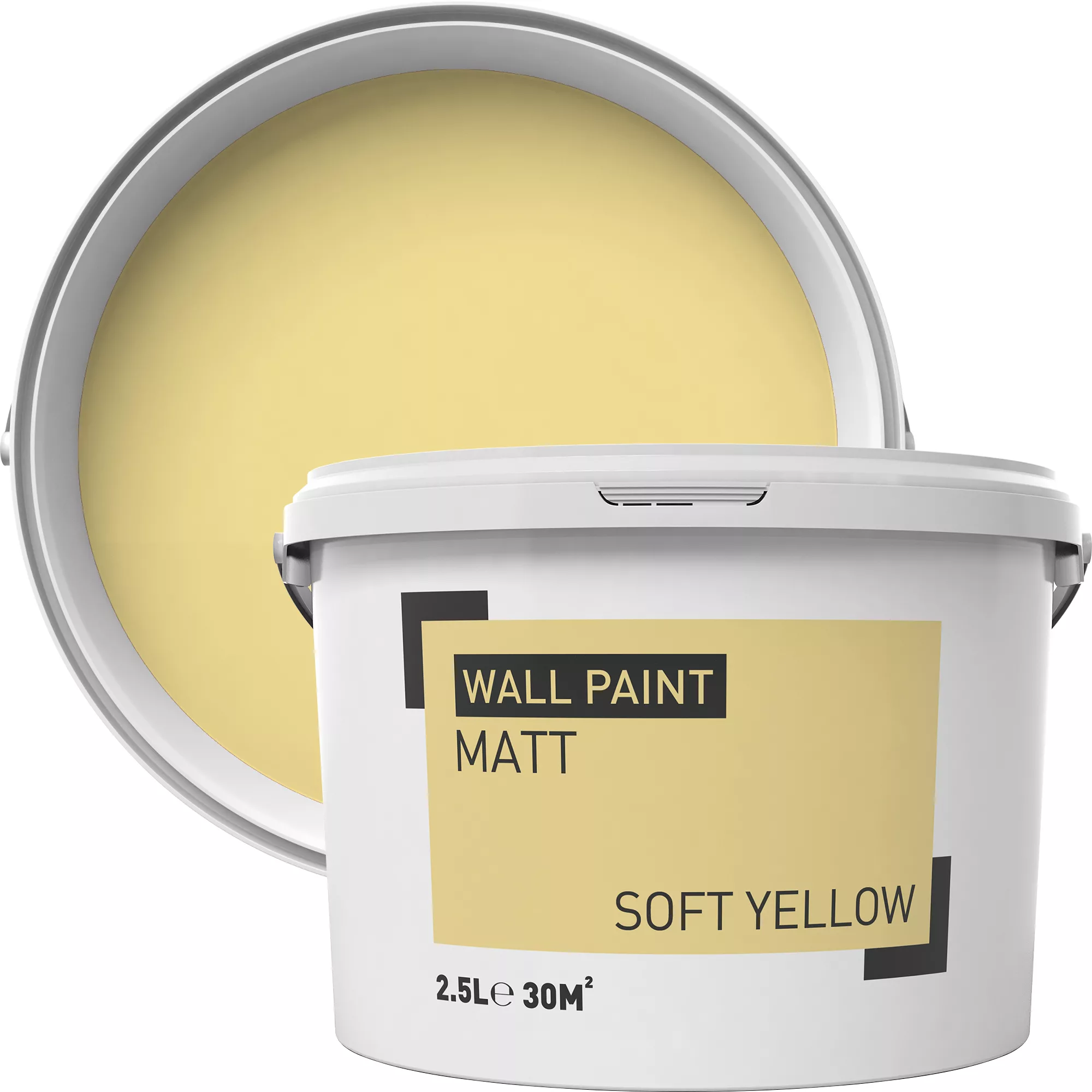 Soft Yellow Matt Emulsion Paint, 2.5L 2 Soft Yellow Matt Emulsion Paint, 2.5L - Image 2