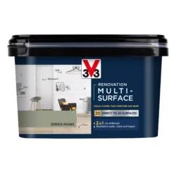 V33 Renovation Green Khaki Satinwood Multi-surface Paint, 2L 4 V33 Renovation Green Khaki Satinwood Multi-surface Paint, 2L -Trade Point v33 renovation green khaki satinwood multi surface paint 2l3153895181884 08c bq