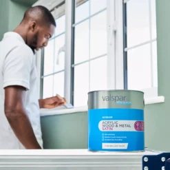 Valspar Trade Pure Brilliant White Eggshell Metal & Wood Paint, 2.5L -Trade Point valspar trade pure brilliant white eggshell metal wood paint 2 5l5055018166182 01i bq