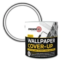 Zinsser 3-in-1 Off White Wallpaper Matt Cover-up Paint, 2.5L